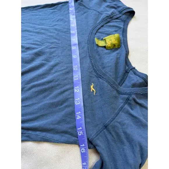 Vintage Y2K Hollister Long Sleeve Scoop Neck Shirt Fitted Tee Blue Women Large - Picture 6 of 12